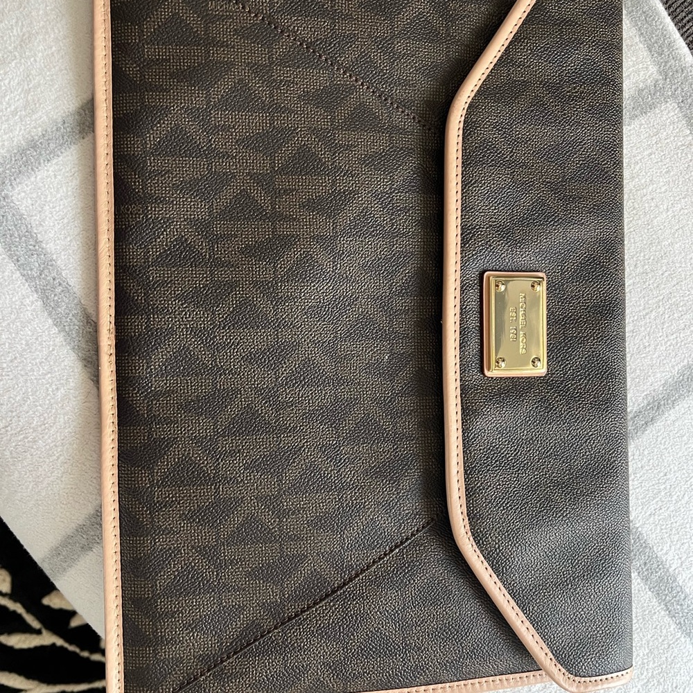 Michael Kors Brown and Gold Tablet Case